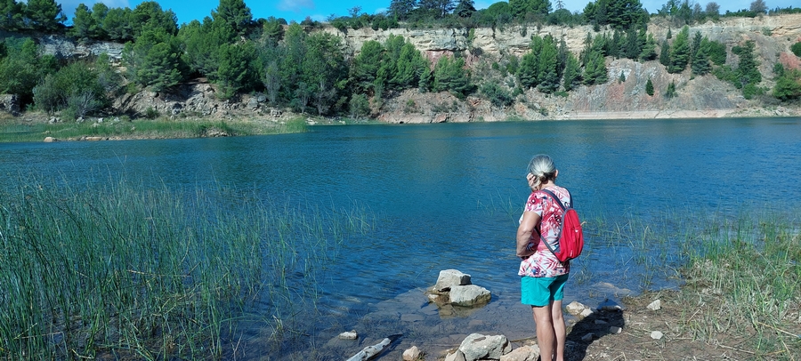 Pascale au bord du lac