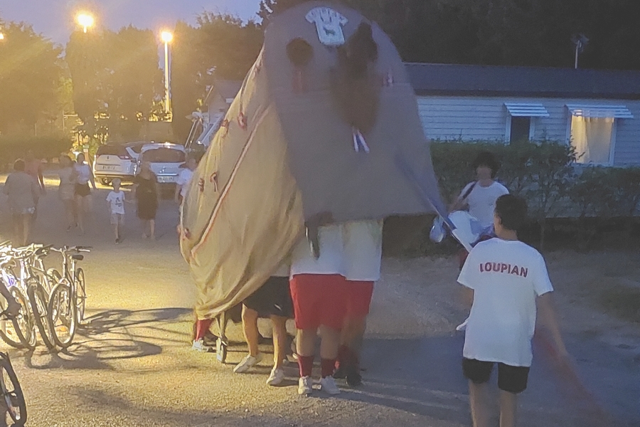 Passage du loup devant notre mobil-home